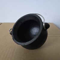 Petit pot ventre chaudron avec poignée Halloween sorcière fonte brûleur d'encens bois de santal parfum aromatique aromathérapie diffuseur