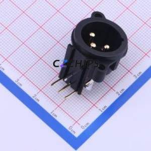 DIN-327 XLR Connector Through hole Component (THT) Connector ( Connector Type: XLR )( Total PIN Count: 3P )( Gender: Male ) - Product Image 1