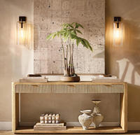 Meubles de salon modernes et luxueux, table console d'entrée en bois avec tiroirs, table console en bois massif, longue et étroite