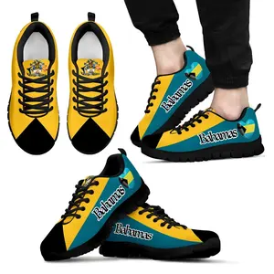 2022 Top Quality Sneakers Shoes For Men Bahamas Flag Over Ocean Sports Sneakers Casual And Comfortable Custom Sport Sneakers