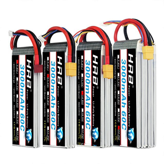 HRB Lipo Battery 2S 3S 4S 6S Lipo  2200mah 3600mah 4000mah 5000mah 6000mah 7000mah RC Drone Car XT60 EC5 T-plug