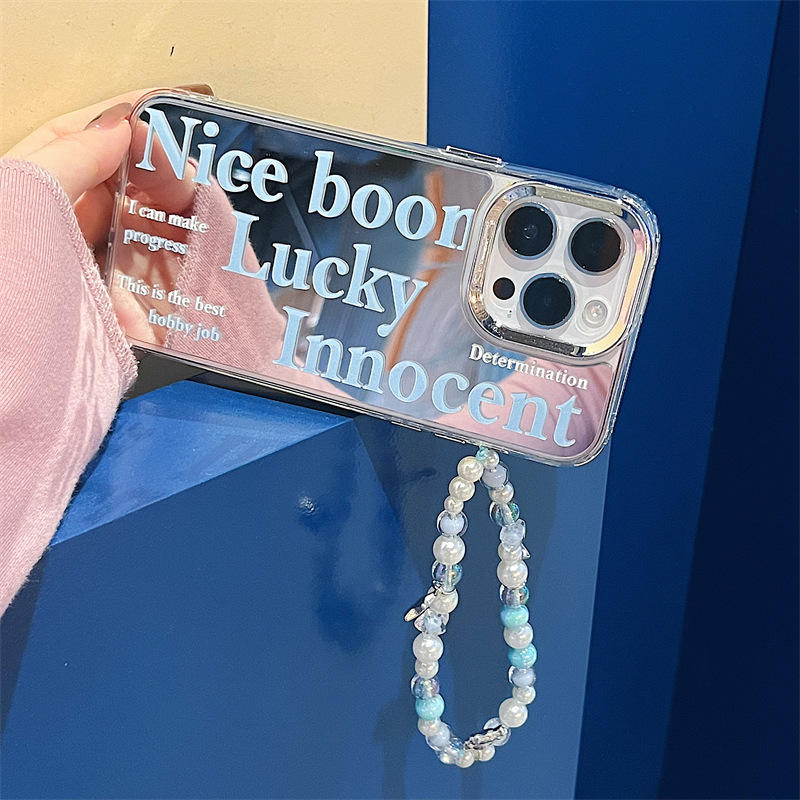 Clear Shockproof Luxury Electroplated Makeup Mirror Case
