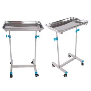 Mesa <span class=keywords><strong>de</strong></span> bandeja ajustable en altura <span class=keywords><strong>de</strong></span> grado hospitalario, construcción metálica para quirófano, carro metálico para el <span class=keywords><strong>cuidado</strong></span> <span class=keywords><strong>de</strong></span> ancianos <span class=keywords><strong>de</strong></span> Alzheimer - Product Image 3