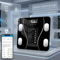 Báscula Digital Inteligente con Conexión a Aplicación BT, Báscula Electrónica Corporal Precisa para el Hogar con Pantalla LED y Carga USB, Personalizable