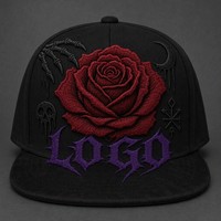 Casquette Snapback à visière plate, brodée, 5 panneaux, style Trucker, avec face avant en mousse et filet, style West Coast Gothic Chicano Urban Streetwear, en gros