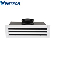 Diffuseur linéaire en aluminium réglable pour plafond Ventech Air Conditioning ODM/OEM avec boîte de plénum