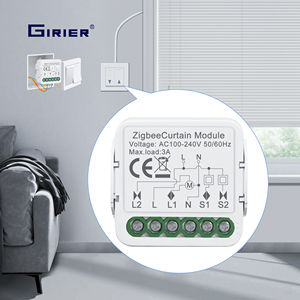GIRIER Tuya RF433 1/2 Gang DIY WiFi Zigbee Smart <strong>Curtain</strong> Switch Module <strong>for</strong> Roller Shutter Blinds <strong>Remote</strong> <strong>Control</strong>