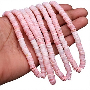 Cuentas de Ópalo Rosa Natural Heishi de 6-7mm, Cuentas de Ópalo Rosa Lisas en Forma de Rueda, Cuentas de Piedras Preciosas al por Mayor, Hilo de Cuentas de Ópalo de 16 Pulgadas - Product Image 1