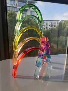 इंद्रधनुष लुक्साइट स्टैकिंग ने बच्चों के लिए 10 ऐक्रेलिक आर्क उच्च पारदर्शी धूप - Product Image 6