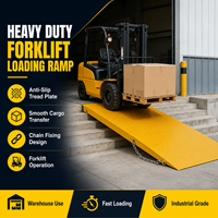 Chaîne de sécurité pour déchargement de conteneurs Usine de fabrication Commerce de détail Rampe de chargement en acier durable pour chariot élévateur 6-8 tonnes