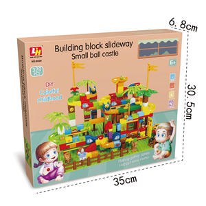 Ladrillo juguetes de plástico bloques de construcción de bricolaje niños bola <span class=keywords><strong>laberinto</strong></span> embudo slide bloque de mármol - Product Image 3