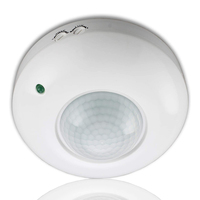 Détecteur de mouvement PIR à montage en surface pour plafond, interrupteur d'éclairage avec mouvement à 360 degrés, portée de détection de 6 m, 1200 W