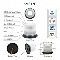 SM817C 20 LED 60W Weiße Warnleuchte Blitzlicht Blinkende Warnleuchten Warnlampe 2 Jahre Garantie