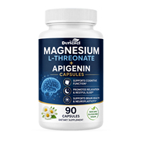 Capsules de L-Thréonate de Magnésium et d'Apigénine, 90 unités par flacon, OEM ODM, Marque Privée, Fournisseur Exportateur Personnalisé, Qualité Fine, Complément Alimentaire