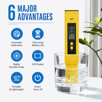 IMHOO pH-mètre numérique 0-14 pour piscine et aquarium, testeur d'eau LCD ODM CE, type stylo IP65