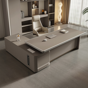 Escritorio de Oficina en Forma de L de Madera de Alta Calidad, Estilo Moderno y Lujoso para Jefe/CEO, Muebles de Oficina de Lujo - Product Image 1