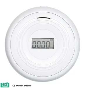 Smoke & Carbon Monoxide 2-in-1 Alarm combination detector Photoelectric sensor Simple installation CE listed