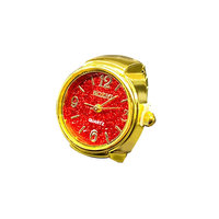 Jam Tangan Cincin Kasual Sederhana Terbaru untuk Pria Wanita, Casing Emas Alloy Dial Langit Berbintang Jam Tangan Cincin Grosir Perhiasan