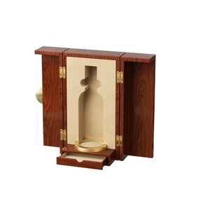 Boîte à vin en <span class=keywords><strong>bois</strong></span> vintage avec fermoir métallique, étui à double battant bicolore antique, boîte à vin en <span class=keywords><strong>bois</strong></span> personnalisée de qualité supérieure pour les magasins d'antiquités - Product Image 4