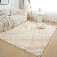 Tapis moderne en polyester à poils longs, résistant au feu et antidérapant, idéal pour salon, en velours écaille de tortue, adapté aux animaux domestiques, fabriqué à la machine