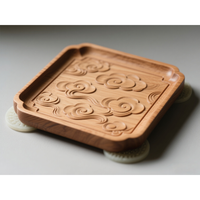 Plateau de service rond en bois de 18/23/25 cm, transparent, avec compartiments, pour servir des aliments, des collations, du petit-déjeuner, des fruits, petit plateau de service rond en bois