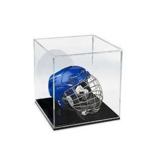 Boîte acrylique pour casque de baseball acrylique présentoir de casque