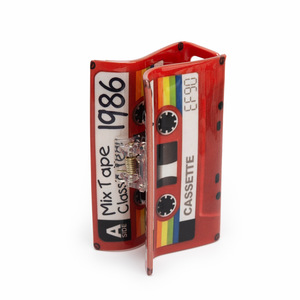 กิ๊บติดผมรูปเทปคาสเซ็ตสไตล์วินเทจ ปี 1986 แฟชั่นสำหรับผู้หญิง - Product Image 4