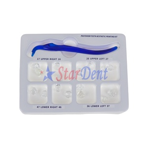 16 pezzi Kit di riparazione temporanea di stampa estetica dentaria dentaria per denti posteriori di ricambio in resina attrezzature per il riempimento dei denti - Product Image 1