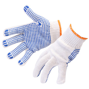 Gants antidérapants Xinda pour l'extérieur, en coton, à doigts entiers, avec impression en silicone, blancs, 22 cm, pour l'alpinisme, unisexes - Product Image 1
