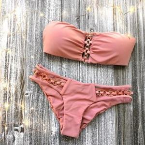 Nuevo Conjunto de Bikini de Dos Piezas con Tirantes Ajustables y Volantes Personalizados, Secado Rápido, Sujetador Push-Up y Braguita de Tanga, Traje de Baño Sexy - Product Image 4