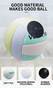 Sıcak satış ücretsiz örnek ucuz voleybolu topu resmi boyut 5 özelleştirilmiş plaj voleybolu topu PVC PU deri lamine voleybol