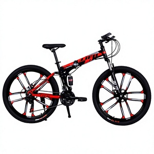 VTT pliable à suspension intégrale, 26 pouces, 21/24/27 vitesses, roues en magnésium à 10 rayons, frein à disque, faible MOQ et personnalisation d'usine disponible. - Product Image 5