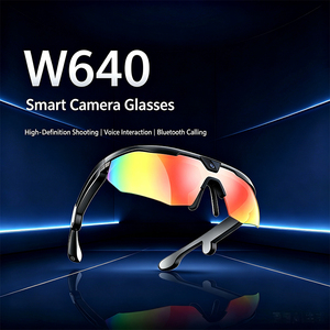 Lunettes intelligentes IFA02 W640 avec caméra 8MP, photo 32MP, double stabilisation, appels Bluetooth, commande vocale, étanchéité IP66 et traduction IA - Product Image 1