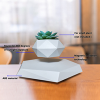 Pot de fleurs en lévitation magnétique en plastique imprimé en 3D Art déco Écologique Pot de bonsaï Pot de plante flottant Décoration de la maison