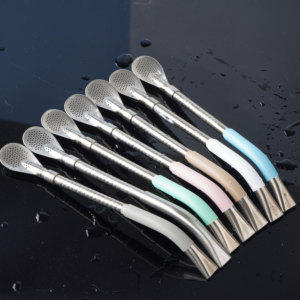 Filtro de Metal para Beber Té 18/8 Acero Inoxidable 304 Yerba <span class=keywords><strong>Mate</strong></span> Paja Bombilla Calabaza <span class=keywords><strong>Argentina</strong></span> Cuchara <span class=keywords><strong>Mate</strong></span> - Product Image 3