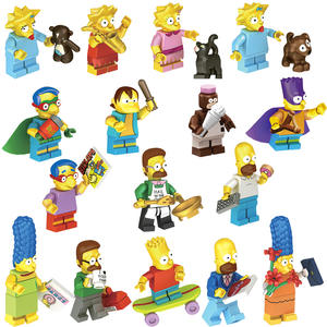 Venta al por Mayor de Fábrica, Modelo de Personaje de Dibujos Animados de Homer J., <span class=keywords><strong>Marge</strong></span> Bouvier, <span class=keywords><strong>Bart</strong></span>, List, Margaret, Bloques de Construcción Coleccionables, Mini Juguetes de Regalo - Product Image 1