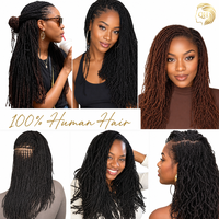 Extensions de cheveux naturels indiens Remy QH pour crochet, 0,1 cm, 4-30 pouces, faites à la main, Nano Interlock, qualité salon, vente en gros
