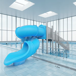 Tobogán de Agua en Espiral de Plástico de 1.5 m de Altura para <span class=keywords><strong>Piscina</strong></span> y Área de Juegos Acuáticos, Certificado de Seguridad EN1176 CE - Product Image 5