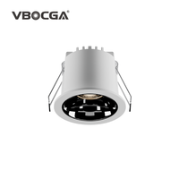 Downlight encastré LED moderne 7W 10W 15W pour hôtels, luminaires spot anti-éblouissement, plafond en plâtre de gypse, lampe en aluminium 4000K IP65
