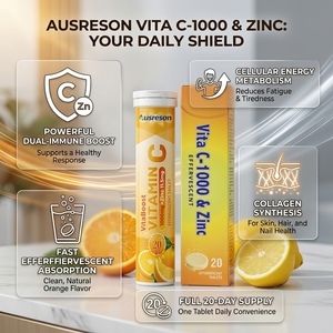 Ausreson Marque Privée Comprimés Bio <span class=keywords><strong>Multi</strong></span>-Vitamines C Calcium Magnésium Prix 100mg 1000mg Comprimés Effervescents <span class=keywords><strong>Vitamine</strong></span> C - Product Image 2
