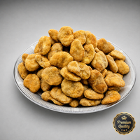 Haricots fava croustillants grillés et enrobés, saveur BBQ, faible en gras, sans OGM, collations saines, vente en gros