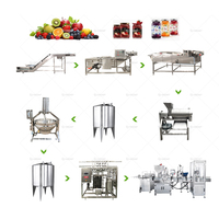 Chaîne de production de confiture de grenade et de goyave pour la transformation profonde des fruits, pasteurisateur automatique, capacité de 1000 kg/h, 220 V, 1 an de service après-vente