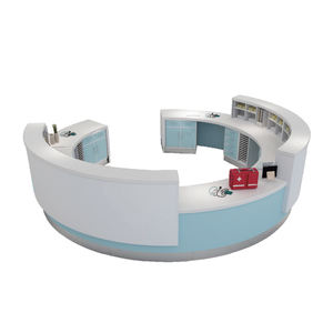 Arredamento Ospedaliero Commerciale, Banco <span class=keywords><strong>Reception</strong></span> Ospedaliero Personalizzato a Forma di U, Design di Banco Informativo Medico ad Arco in Vendita - Product Image 2