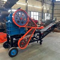 Concasseurs à mâchoires HaoTuo, convoyeurs, moteurs, plaques de mâchoires en acier à haute teneur en manganèse, capacité maximale de 3-70 t/h pour gravier, minerai d'or, construction