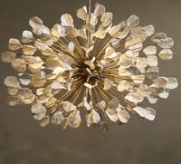Lampe de plafond décorative en fer et céramique, style américain, motif fleur de lune, nouvelle collection, très vendue, pour chambre, salle de bain, salon, villa