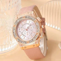 Jam Tangan NYY Set Jam Tangan Kuarsa Wanita Berlian Imitasi Mewah Modis Elegan untuk Anak Perempuan Jam Wanita Relogio Feminino