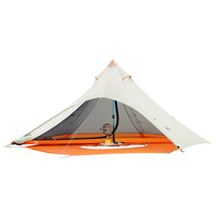 Double couche Facile à installer Tente pyramidale légère et étanche pour le camping en plein air.