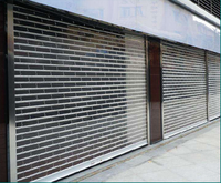 Porte à enroulement automatique en polycarbonate transparent, volet de sécurité en cristal pour magasin commercial