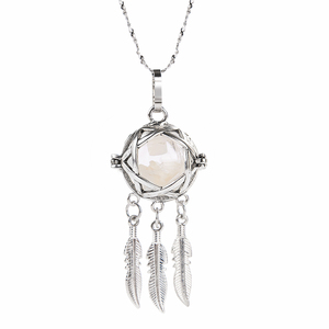 Liontin kristal alami kalung perhiasan modis liontin kristal Dreamcatcher grosir - Product Image 3