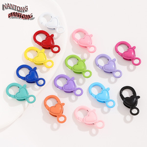 Porte-clés en alliage en forme de cœur avec fermoir mousqueton, taille moyenne, accessoire de bijouterie DIY, Nantong - Product Image 3